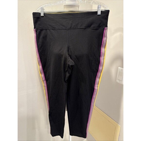 Calvin Klein Performance Stretch Black Pink Varsity High-Waist Leggings Size 2x - Picture 1 of 5